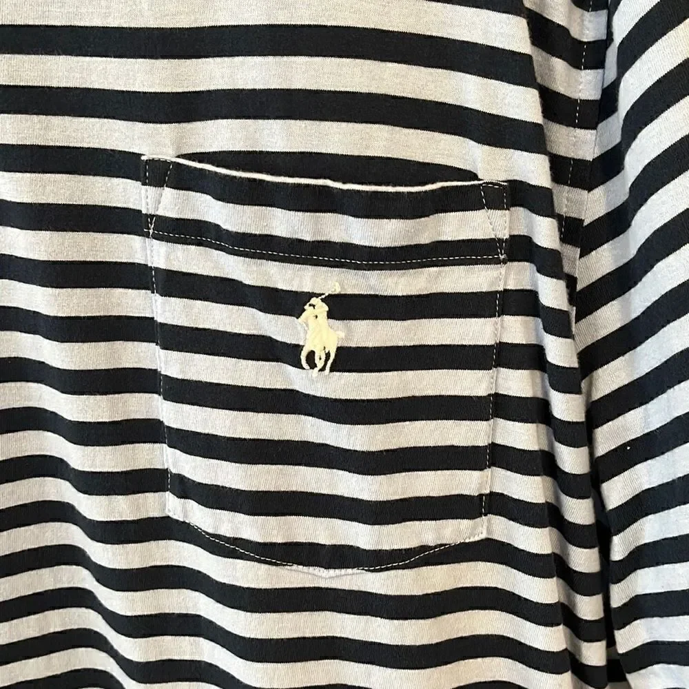 Polo Ralph Lauren‎ Blue Striped Short Sleeve Polo Shirt XL